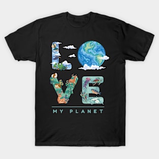 Love Mother Earth Environment Earth Day 2024 T-Shirt